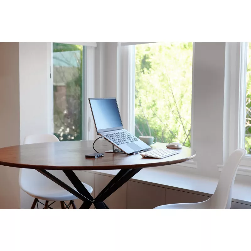 Kensington Easy Riser Aluminium nešiojamojo kompiuterio stovas, sidabrinis, aliuminis, silikonas, plienas, 40,6 cm (16 colių), 5 kg, 86–118 mm