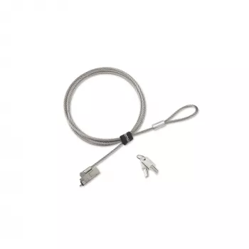 Kensington Slim NanoSaver 2.0 EQ rakinamas nešiojamojo kompiuterio užraktas, 1,83 m, raktinis, nerūdijantis plienas, sidabrinis