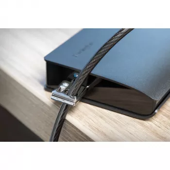Kensington Desktop & Peripherals Locking Kit 2.0, 2.44 m, raktinis, anglinis plienas, juoda, sidabrinė