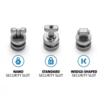 Kensington ClickSafe Universal Slots Security Anchors Kit, inkaras, nerūdijantis plienas, 3 vnt, 31 g, 115 mm, 85 mm