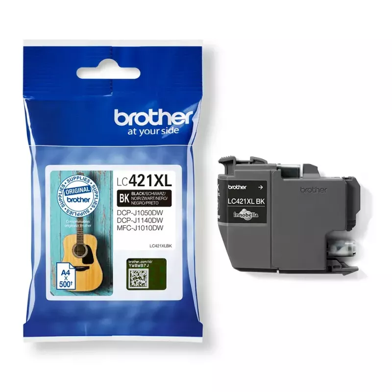 Originalus rašalo kasetė Brother LC421XLBK juoda