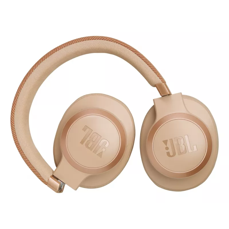 JBL Live 770NC ausinės belaidės, lankelis, skambučiai/muzika, smėlio spalvos