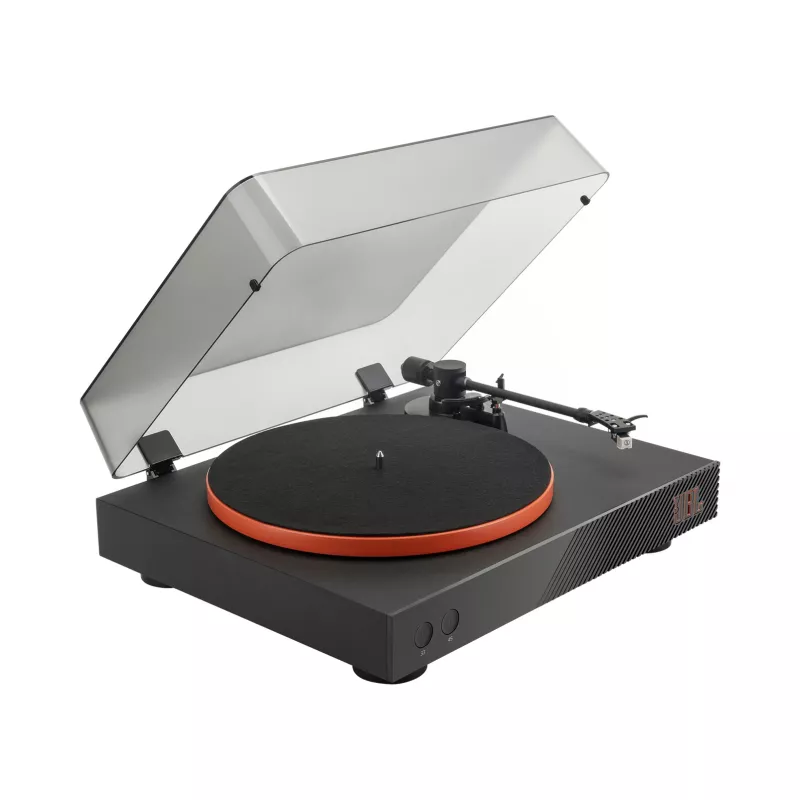 JBL Spinner BT juostinė pavara vinilinis grotuvas juoda, oranžinė
