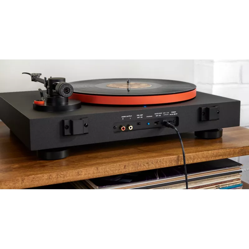 JBL Spinner BT juostinė pavara vinilinis grotuvas juoda, oranžinė