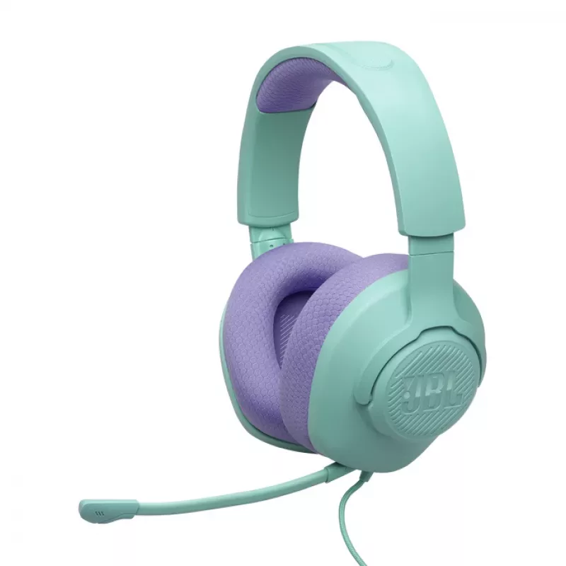 Ausinės JBL Quantum 100M2, laidinės, žaidimams, cian