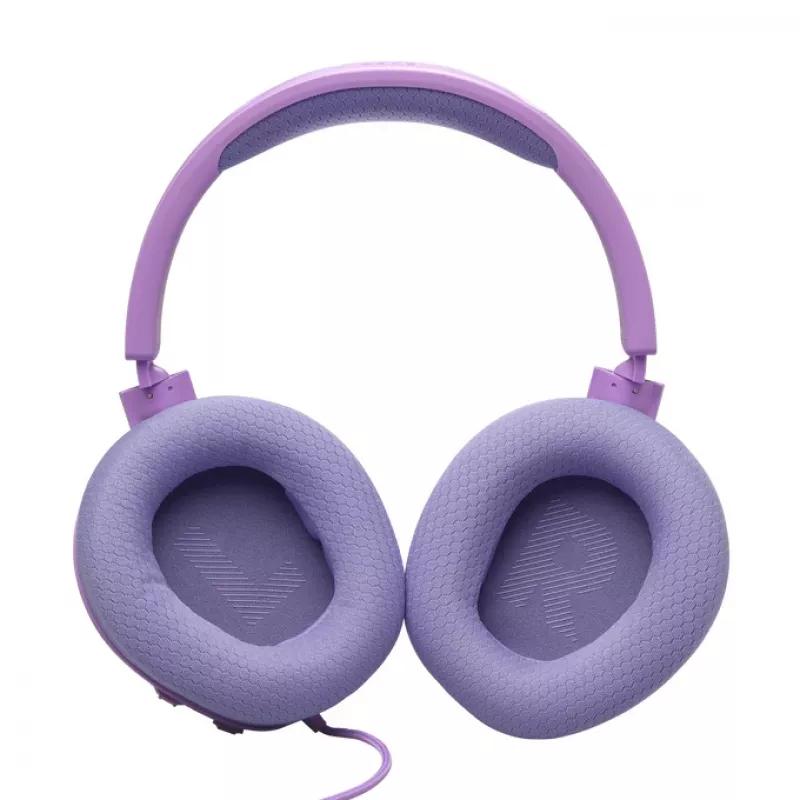 Laidinis žaidimų ausinių komplektas JBL Quantum 100M2 — uždengiančios ausines, 20–20000 Hz, 1,2 m kabelis, violetinė