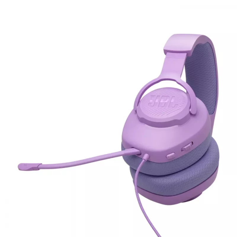 Laidinis žaidimų ausinių komplektas JBL Quantum 100M2 — uždengiančios ausines, 20–20000 Hz, 1,2 m kabelis, violetinė