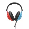 Ausinės JBL Quantum 100N, laidinės, žaidimams, mėlyna, raudona