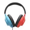 Ausinės JBL Quantum 100N, laidinės, žaidimams, mėlyna, raudona