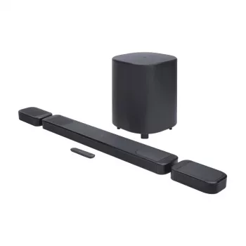 Garso juosta JBL Bar 1000MK2 juoda — 7.1.4 kanalai, 960 W, Dolby Atmos/DTS:X, belaidis + laidinis