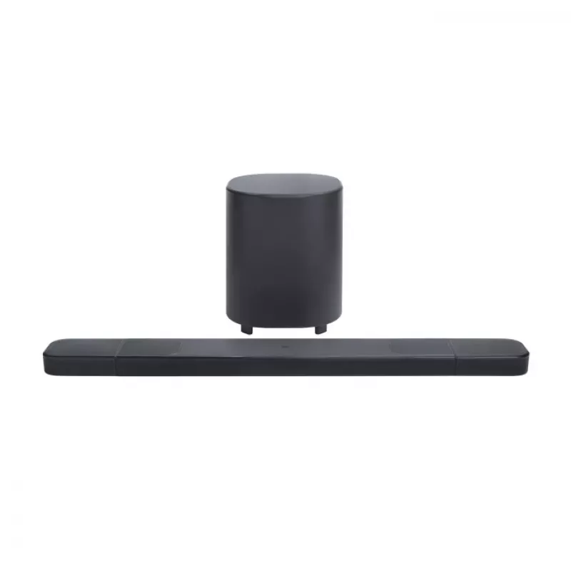 Garso juosta JBL Bar 1000MK2 juoda — 7.1.4 kanalai, 960 W, Dolby Atmos/DTS:X, belaidis + laidinis