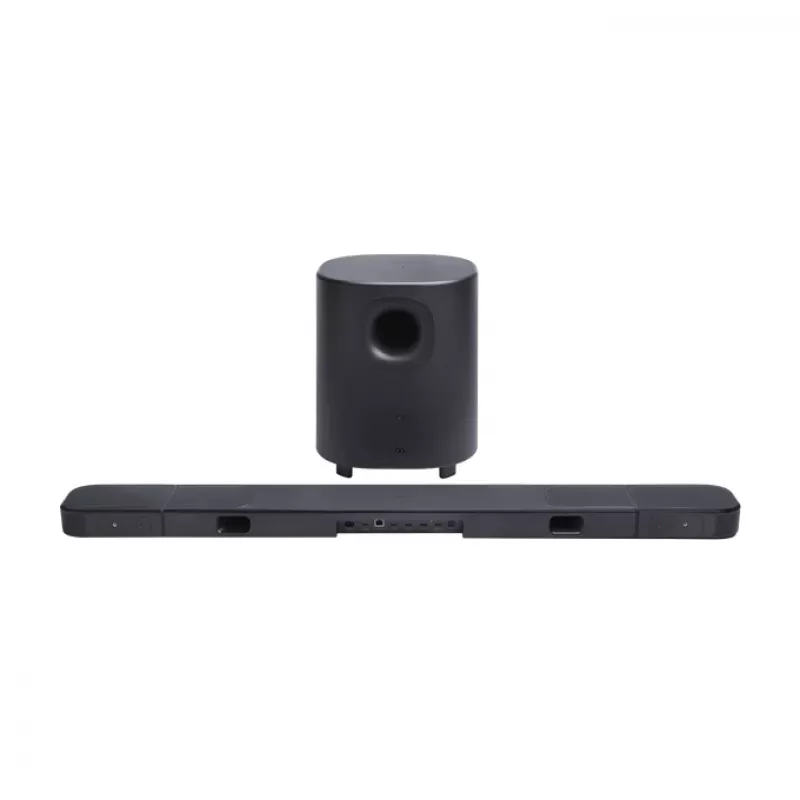 Garso juosta JBL Bar 1000MK2 juoda — 7.1.4 kanalai, 960 W, Dolby Atmos/DTS:X, belaidis + laidinis