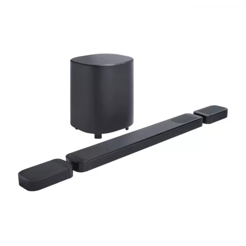 Garso juosta JBL Bar 1000MK2 juoda — 7.1.4 kanalai, 960 W, Dolby Atmos/DTS:X, belaidis + laidinis