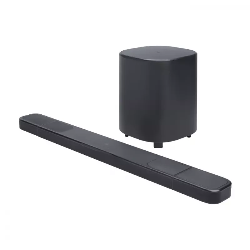 Garso juosta JBL Bar 1000MK2 juoda — 7.1.4 kanalai, 960 W, Dolby Atmos/DTS:X, belaidis + laidinis