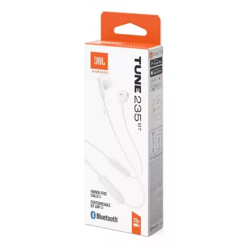 Ausinės JBL Tune 235BT belaidės į ausį skambučiams/muzikai Bluetooth balta
