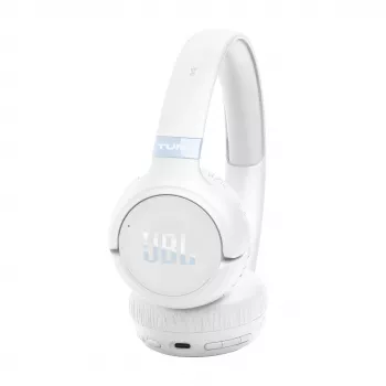 JBL Tune 680NC belaidės ausinės, ausinė juosta, laidinės/belaidės, skambučiams/muzikai, USB Type-C, Bluetooth, balta
