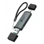 Kortelių skaitytuvas TP‑LINK UA430D USB 3.1 – MicroSD/SD palaikymas, 200 Mbit/s, juodas, 75×22,9×9,3 mm