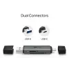 Kortelių skaitytuvas TP‑LINK UA430D USB 3.1 – MicroSD/SD palaikymas, 200 Mbit/s, juodas, 75×22,9×9,3 mm