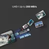 Kortelių skaitytuvas TP‑LINK UA430D USB 3.1 – MicroSD/SD palaikymas, 200 Mbit/s, juodas, 75×22,9×9,3 mm
