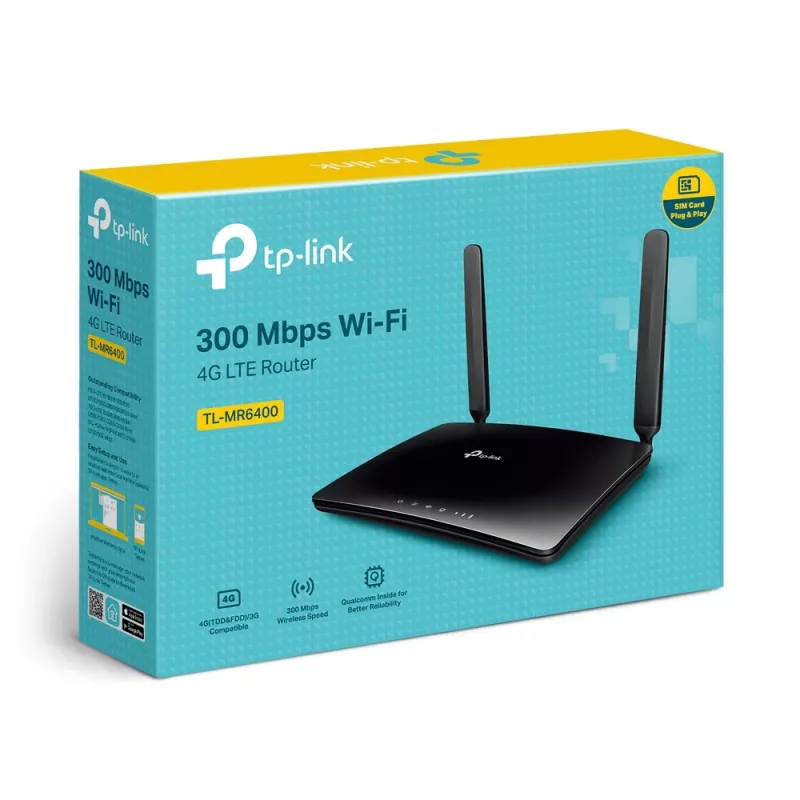 TP-Link TL-MR6400 belaidis maršrutizatorius Fast Ethernet vienos juostos (2,4 GHz) 4G juodas