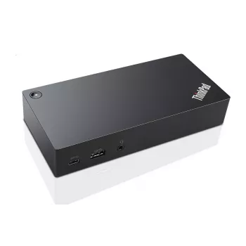 Lenovo 40A90090IT dokavimo stotelė / prievadų plėtiklis, laidinis USB 3.2 Gen 1 (3.1 Gen 1) Type-C, juoda