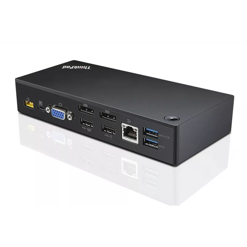 Lenovo 40A90090IT dokavimo stotelė / prievadų plėtiklis, laidinis USB 3.2 Gen 1 (3.1 Gen 1) Type-C, juoda