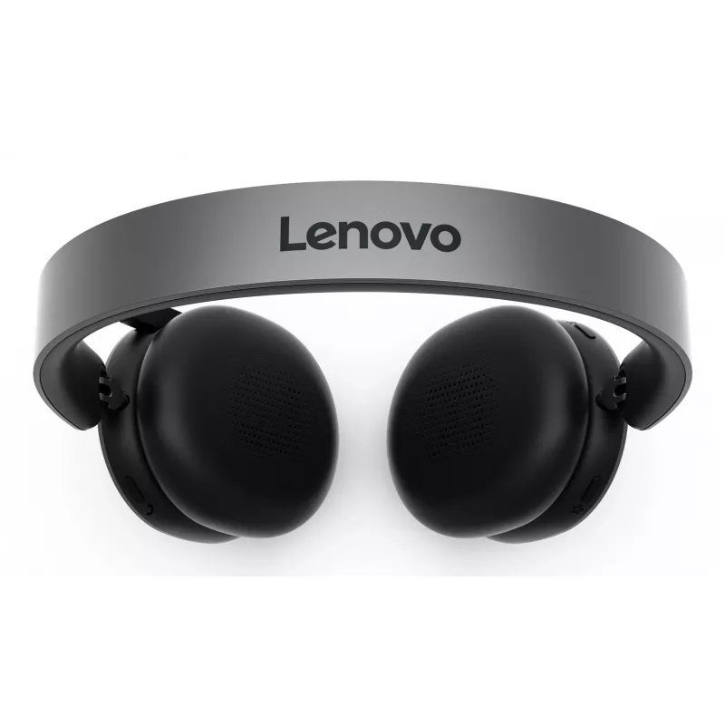 Lenovo 4XD1T60925 belaidės ausinės ant galvos lankeliu biurui ir skambučių centrams USB Type-C Bluetooth pilkos