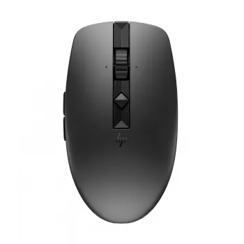 HP 715 belaidė daugelio įrenginių pelė, ambidekstrinė, RF belaidis + Bluetooth, 3000 DPI, juoda