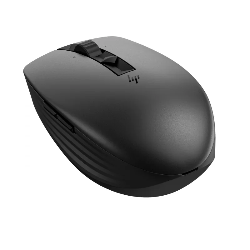 HP 715 belaidė daugelio įrenginių pelė, ambidekstrinė, RF belaidis + Bluetooth, 3000 DPI, juoda