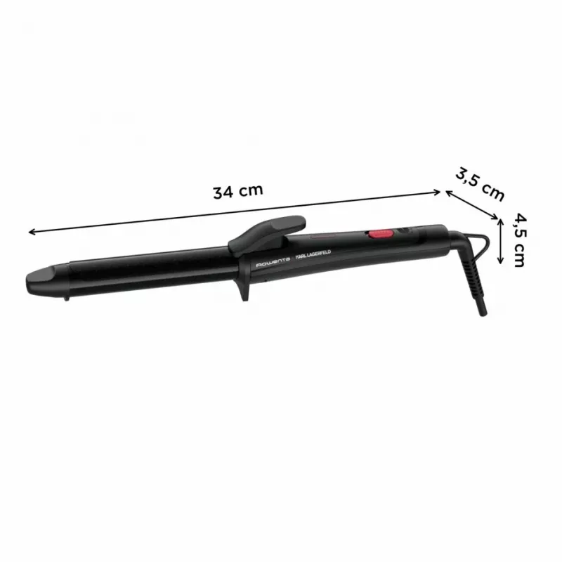 Rowenta X KARL LAGERFELD CF321L Garbanojimo žnyplės Warm Black, Red 47 W 1.8 m