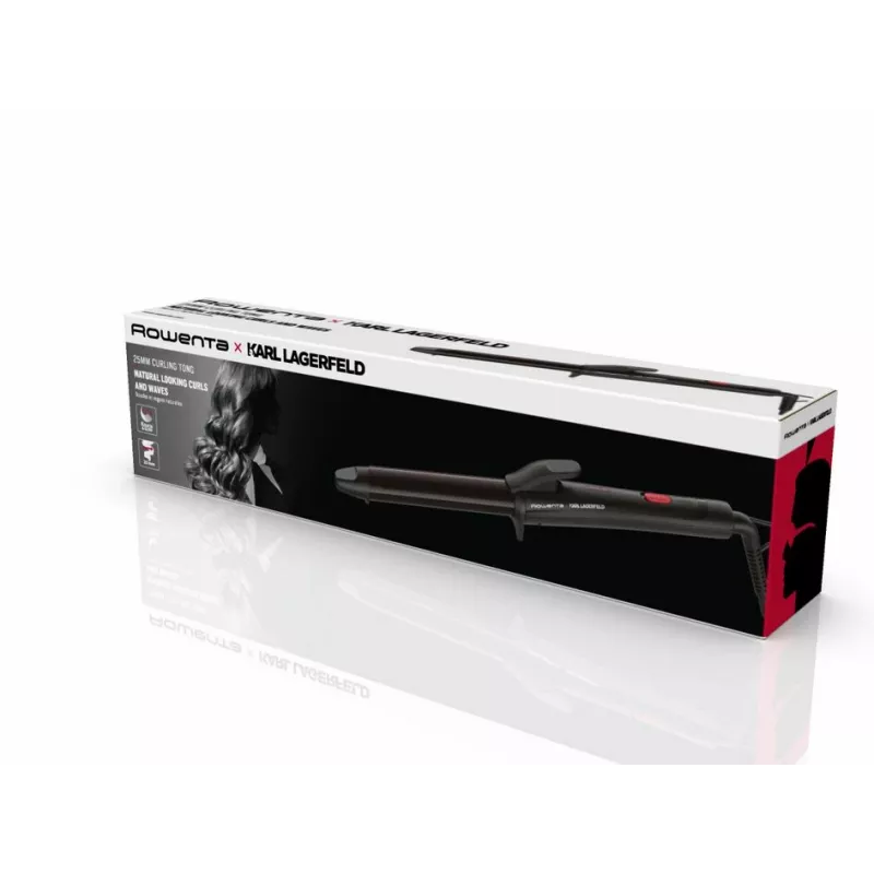 Rowenta X KARL LAGERFELD CF321L Garbanojimo žnyplės Warm Black, Red 47 W 1.8 m
