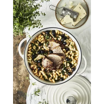 Tefal ketaus patiekimo keptuvė LOV E25972, apvali 3,8 L, 28 cm, smėlio spalvos