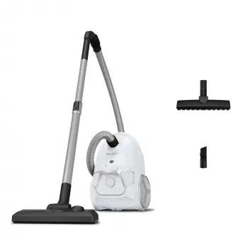 Būgninis dulkių siurblys ROWENTA Compact Power RO3957EA — 900 W, sausas valymas, 3 l kombinuotas dulkių indas, higienos filtras, baltas