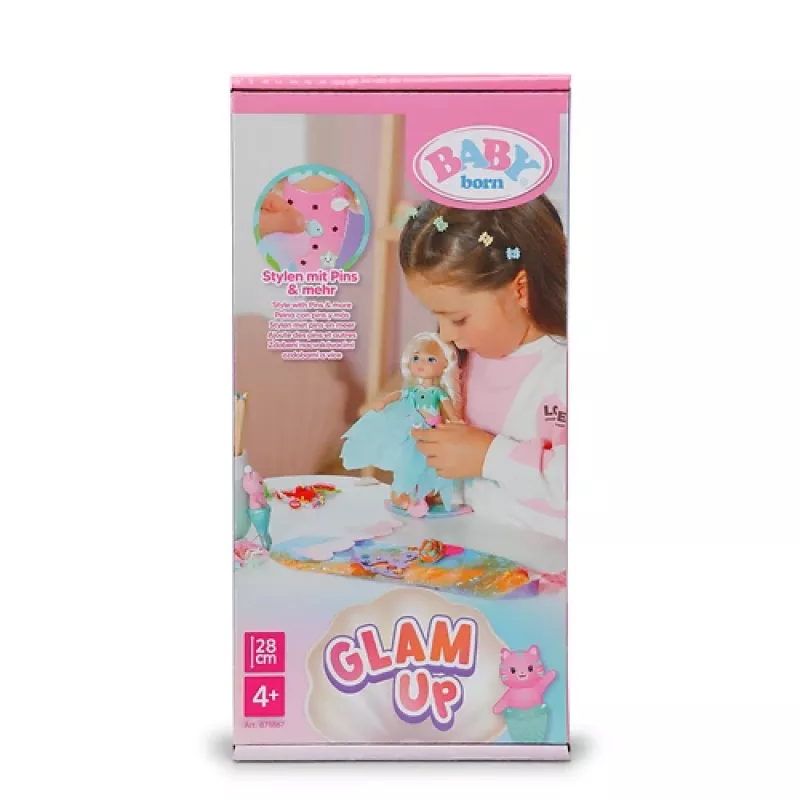 Lėlė BABY born @ Glam Up Sparkle, kūdikio lėlė, mergaitė, 4+ metai, 430 mm, įvairiaspalvė