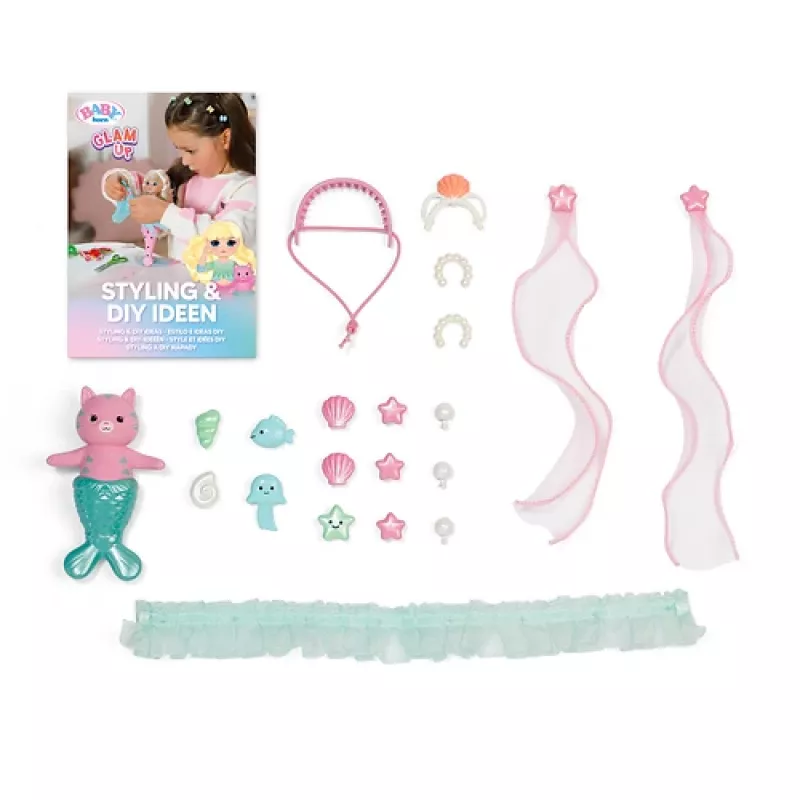 Lėlė BABY born @ Glam Up Sparkle, kūdikio lėlė, mergaitė, 4+ metai, 430 mm, įvairiaspalvė