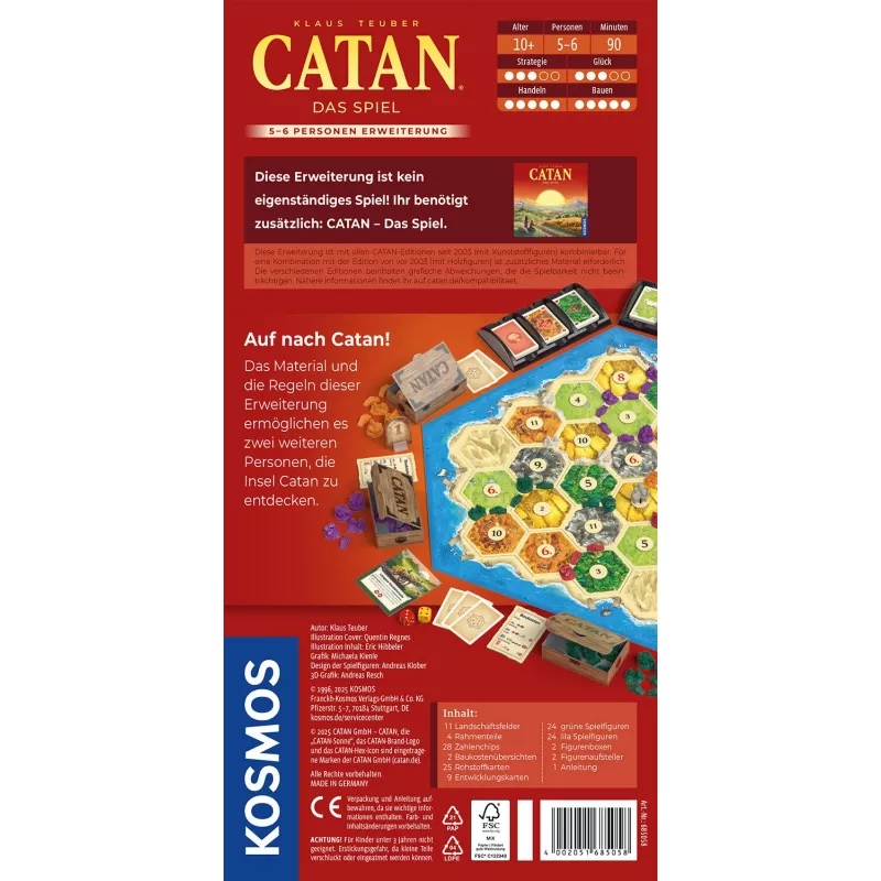 Kosmos CATAN kortų žaidimas strateginis 90 min