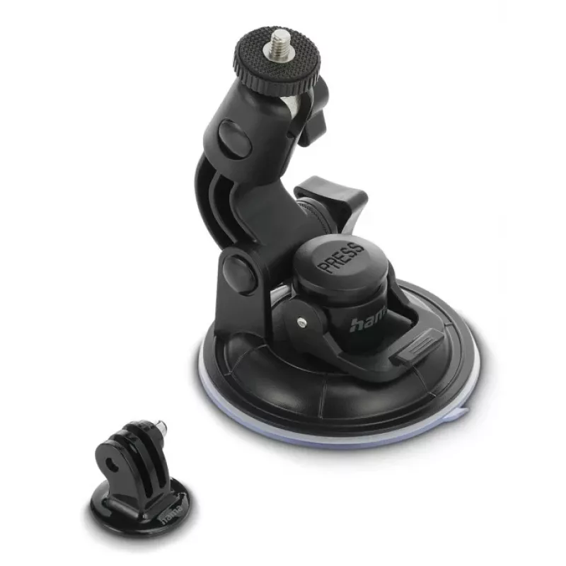HAMA Siurbtuvinis laikiklis veiksmo kameroms Universal Car Tripod 3D Ø90 mm, max apkrova 0,3 kg, aukštis 5–11 cm