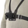 Krūtinės diržas kameroms HAMA 00004567, skirtas veiksmo kameroms (suderinamas su GoPro), juodas, reguliuojamas krūtinės laikiklis