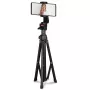 Tripod Hama Rotary Smartphone II, skirtas išmaniajam telefonui ir skaitmeniniam fotoaparatui, 3 kojelės, maks. apkrova 1 kg, aukštis 41,5–150 cm, juodas