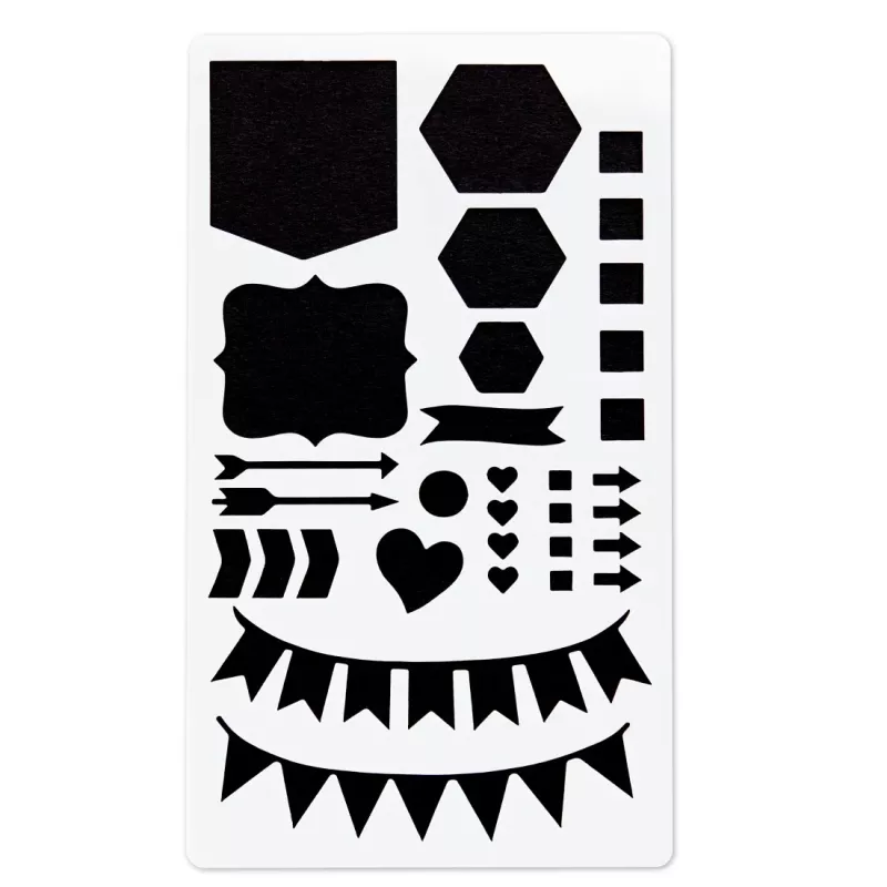 Hama 00007743 trafaretas meninis, baltas plastikinis, 5 vnt.