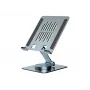 Multimedijos planšetinio kompiuterio stovas CONCEPTRONIC THANA09G — sulankstomas, sukamas, reguliuojamo aukščio, pilkas, 150×110×40 mm