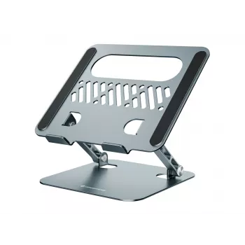 Nešiojamojo kompiuterio stovas CONCEPTRONIC THANA10G – sulankstomas, aliuminis, reguliuojamas aukštis, pilka, 240×220×50 mm
