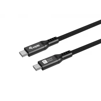 USB4 Gen 4x2 C‑to‑C kabelis EQUIP 1,2 m, 80 Gbps, PD240W, 8K@60Hz, juodas