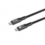 USB4 Gen 4x2 C‑to‑C kabelis EQUIP 1,2 m, 80 Gbps, PD240W, 8K@60Hz, juodas