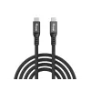 USB4 Gen 4x2 C‑to‑C kabelis EQUIP 1,2 m, 80 Gbps, PD240W, 8K@60Hz, juodas