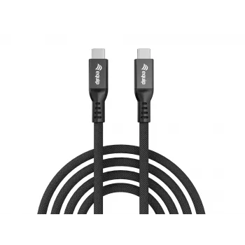 USB4 Gen 4x2 C‑to‑C kabelis EQUIP 1,2 m, 80 Gbps, PD240W, 8K@60Hz, juodas