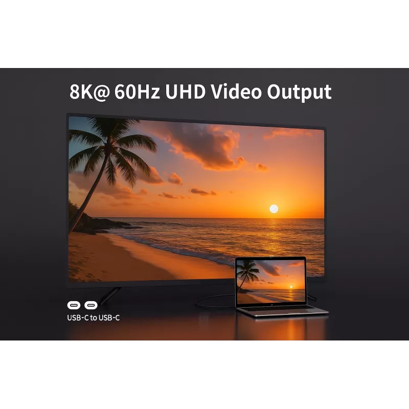 USB4 Gen 4x2 C‑to‑C kabelis EQUIP 1,2 m, 80 Gbps, PD240W, 8K@60Hz, juodas
