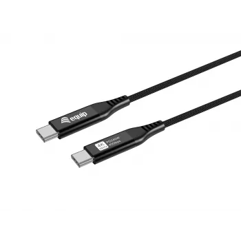 Equip USB 4 Ultra Slim C to C laidas, 1,2 m, PD240W, 4K/60Hz, 40Gbps, Juodas