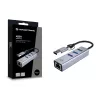 USB-C į Gigabit tinklo adapteris su 3 prievadų USB šakotuvu CONCEPTRONIC ABBY25G — USB 3.2 Gen 1, 1 Gbps Ethernet, 3x USB-A, aliuminis, pilka