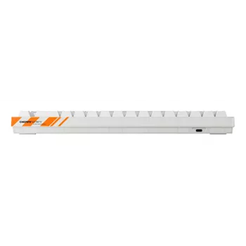 Mechaninė žaidimų klaviatūra Cherry K5 Pro TMR Compact — 65% laidinė USB, QWERTZ, RGB, oranžinė/balta